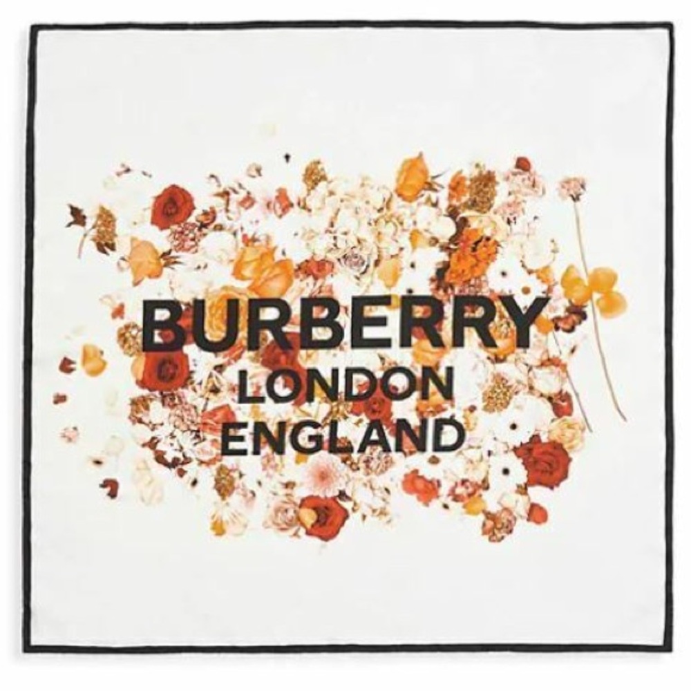 Burberry Floral Silk Scarf